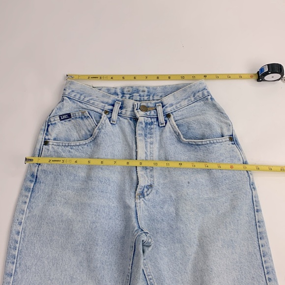 Vintage Lee Light wash denim tapered Jeans Size 7 medium Cotton Retro - Picture 12 of 16